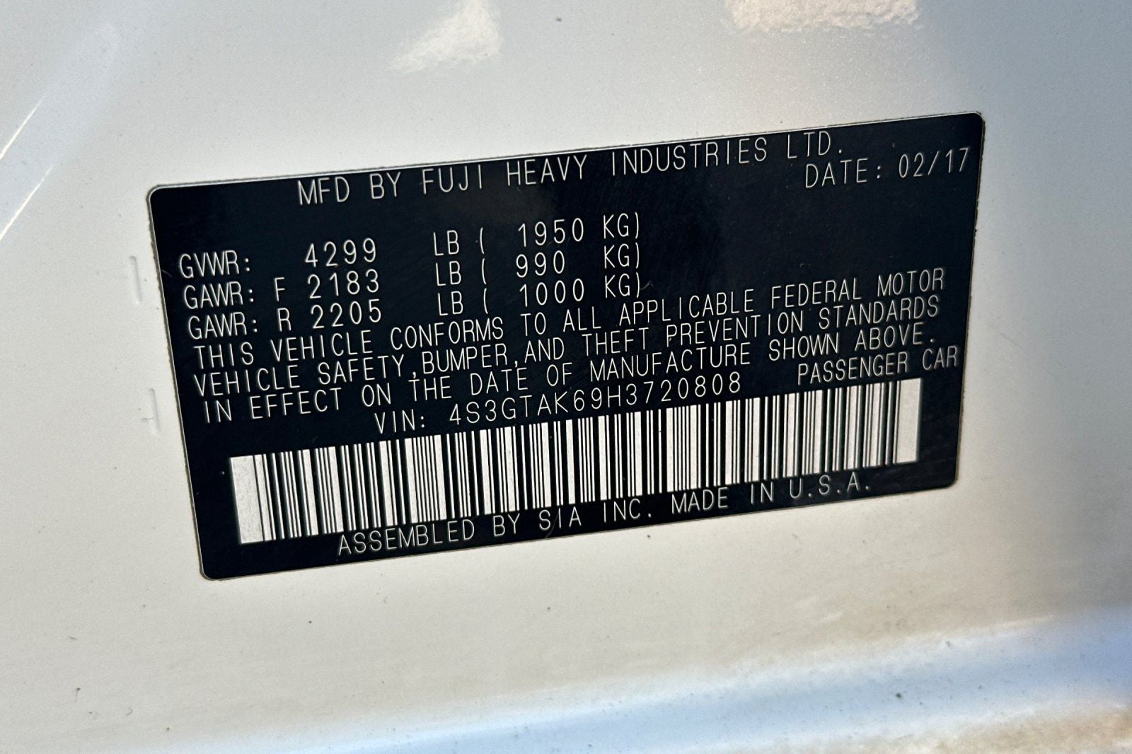 2017 Subaru Impreza 2.0i Sport