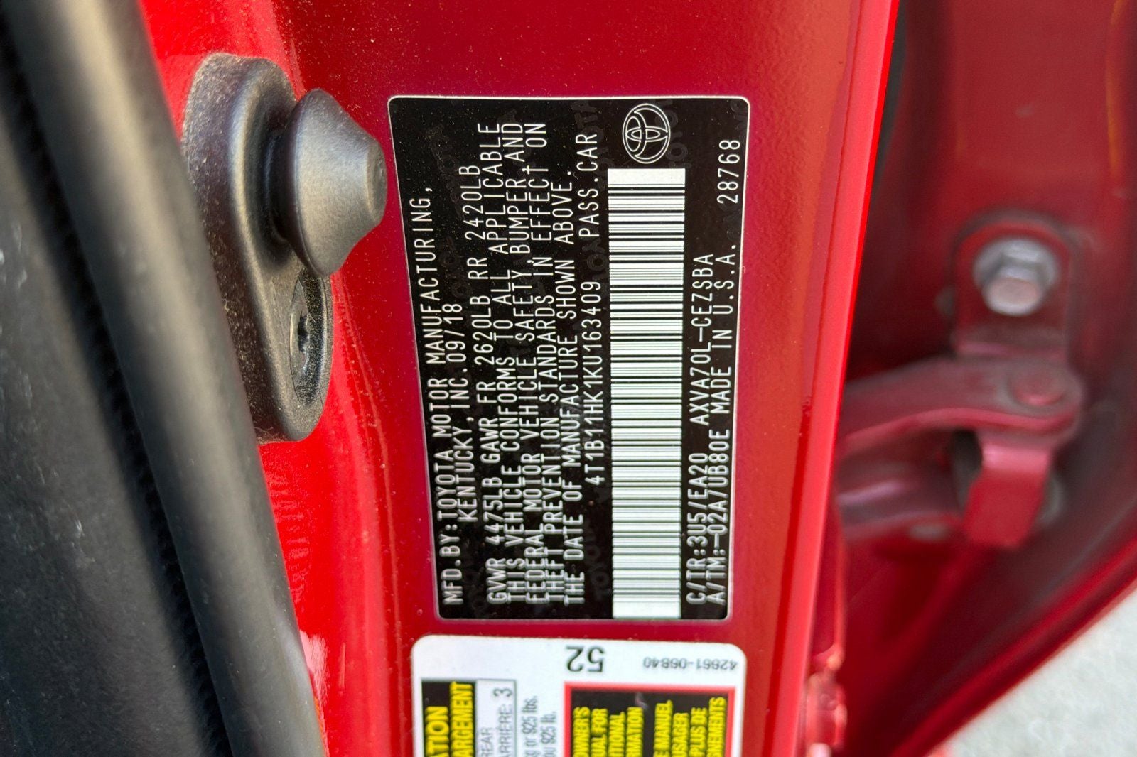 2019 Toyota Camry SE