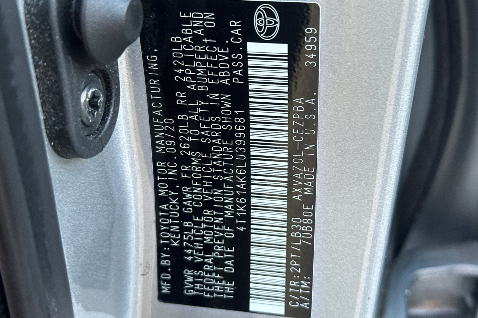 2020 Toyota Camry XSE