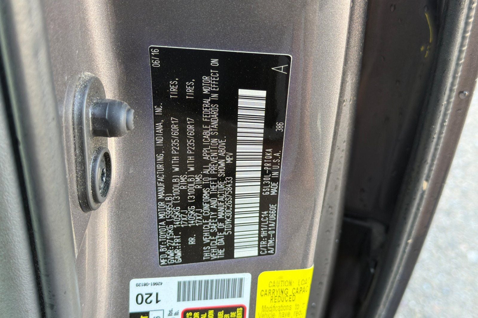 2016 Toyota Sienna XLE 8 Passenger