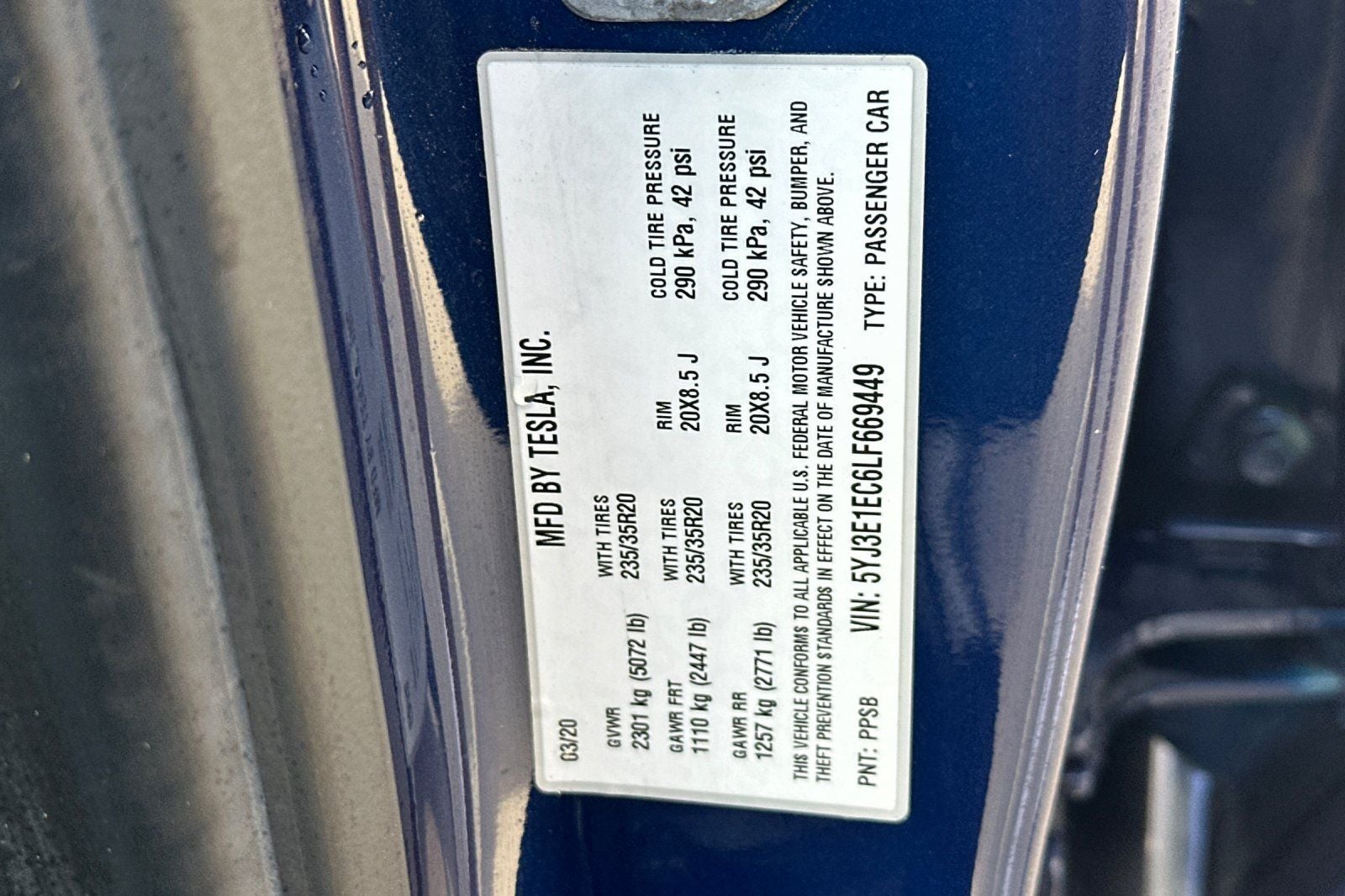 2020 Tesla Model 3 Performance