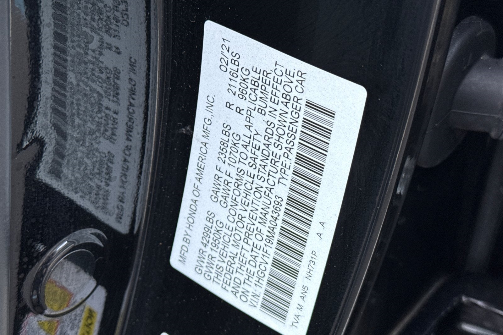 2021 Honda Accord LX