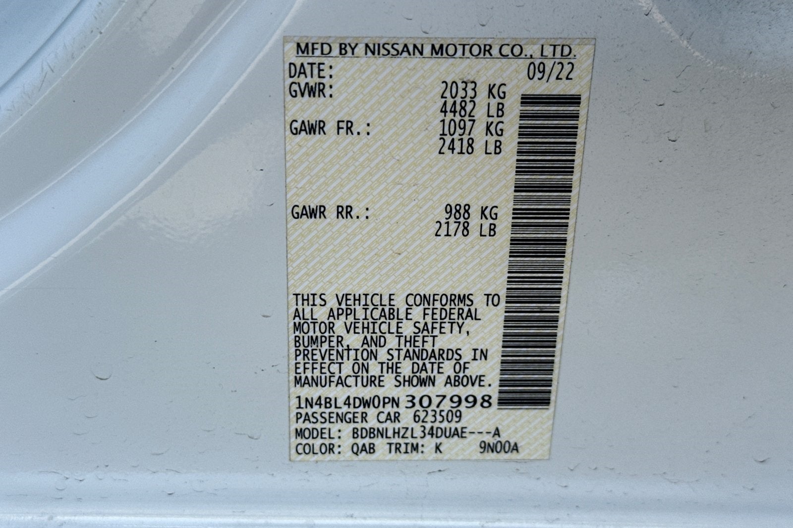 2023 Nissan Altima 2.5 SV