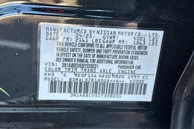 2025 Nissan Sentra SV