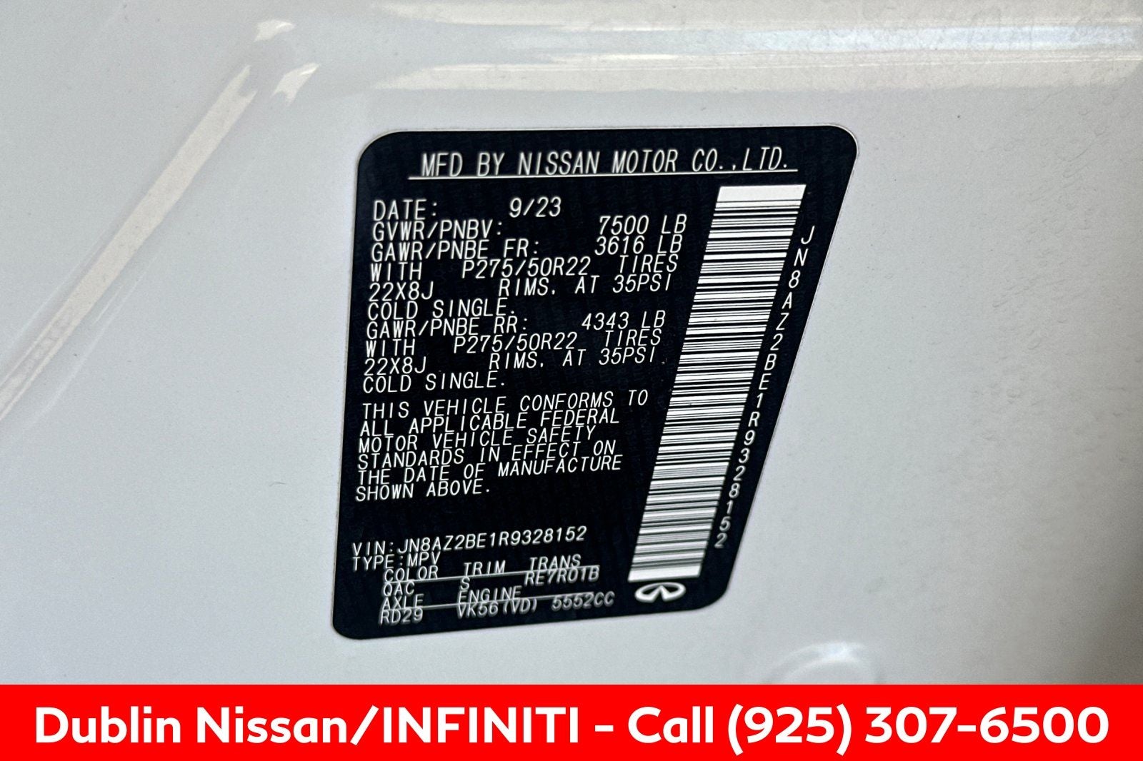 2024 INFINITI QX80 Sensory